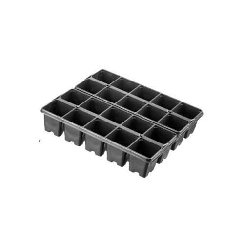 Plaque clayette, noir, 2 x 10 pots. 3780 pces/pal.