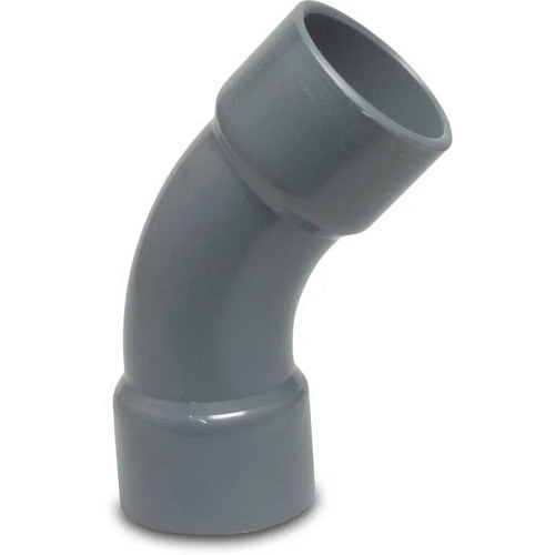 Profec Courbe à 45° PVC-U, PN 16, gris