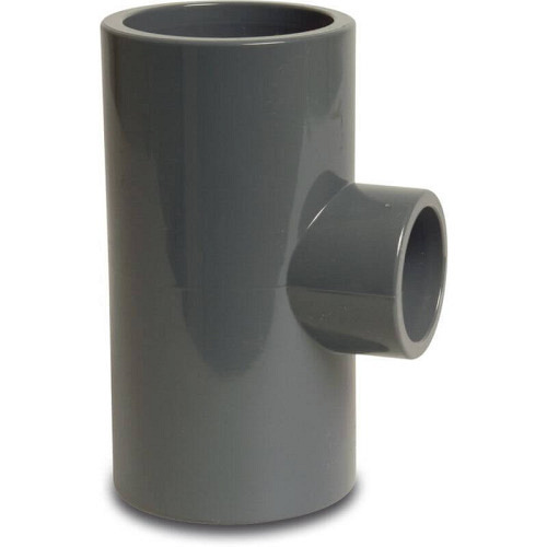 Profec Té réduit, 90°, PVC-U, PN16, gris