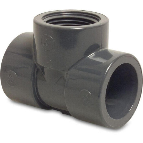 Profec T à 90° PVC-U, PN16, gris