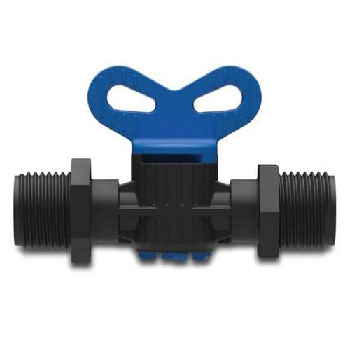 Robinet d'arrêt PP, mâle x mâle, 3 bar